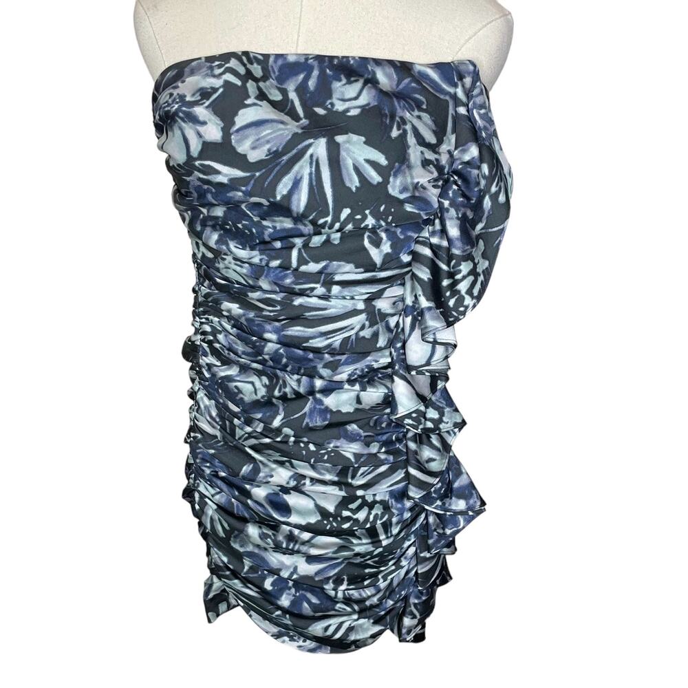 Jessica Simpson Size Small Strapless Minidress Ruffled Tie Dyed Party Sexy